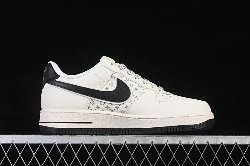 All categories Nk Air Force 1 Air Force series Nk Air Force 1 Low Air Force low-top Nike Air Force 1'07 Low LV joint black and white gold Air Force 1 low-top casual sneakers XX3168-158
